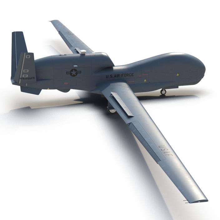 RQ-4 Global Hawk UAV Rigged 3D