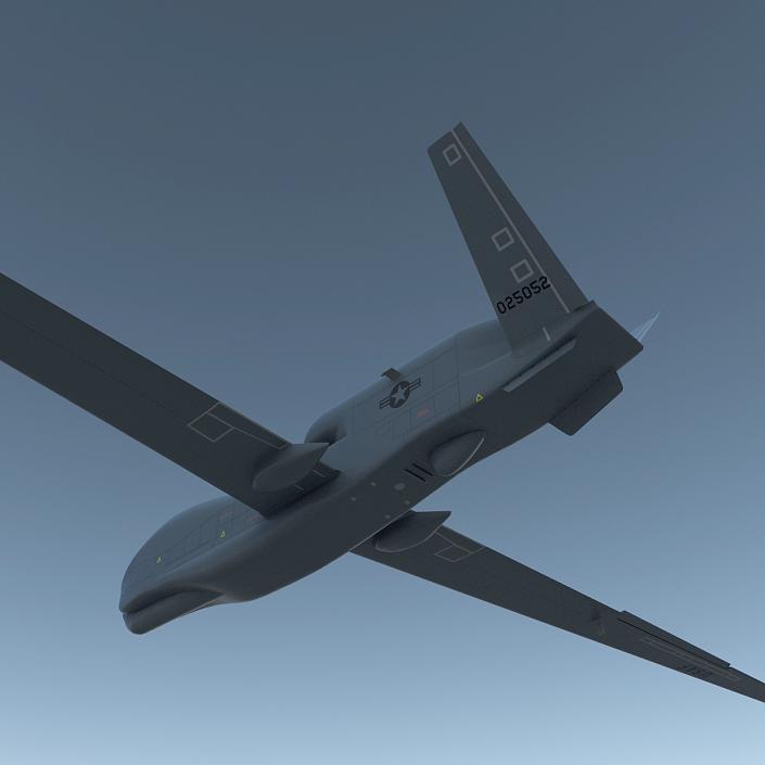 RQ-4 Global Hawk UAV Rigged 3D