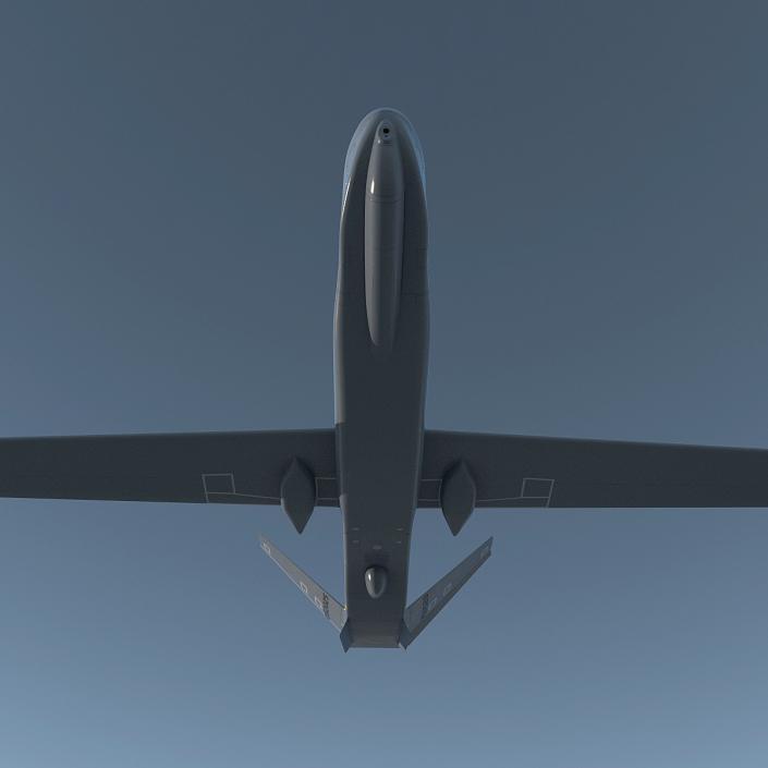 RQ-4 Global Hawk UAV Rigged 3D