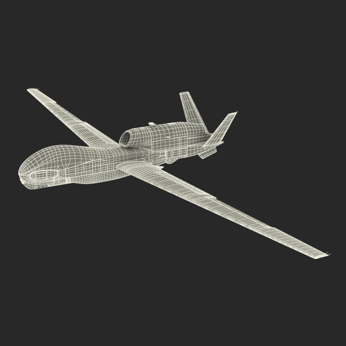 RQ-4 Global Hawk UAV Rigged 3D