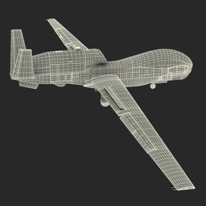 RQ-4 Global Hawk UAV Rigged 3D