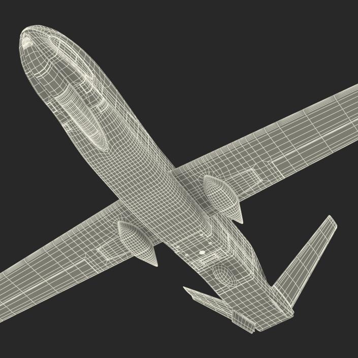 RQ-4 Global Hawk UAV Rigged 3D