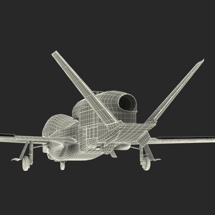 RQ-4 Global Hawk UAV Rigged 3D