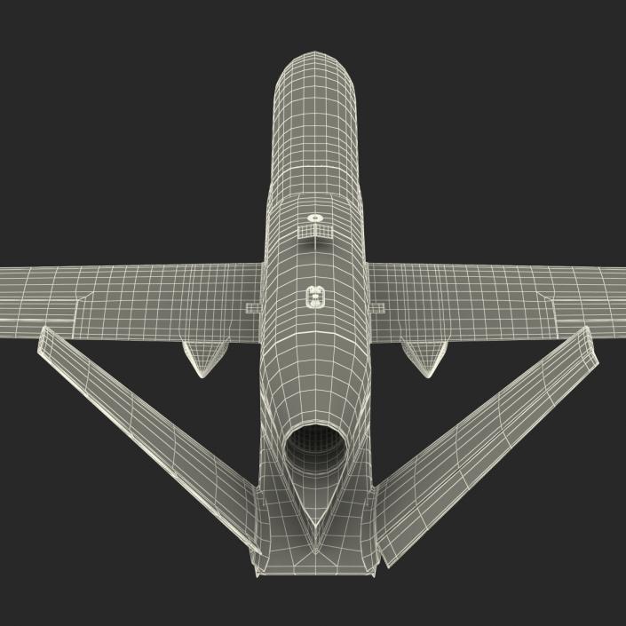 RQ-4 Global Hawk UAV Rigged 3D