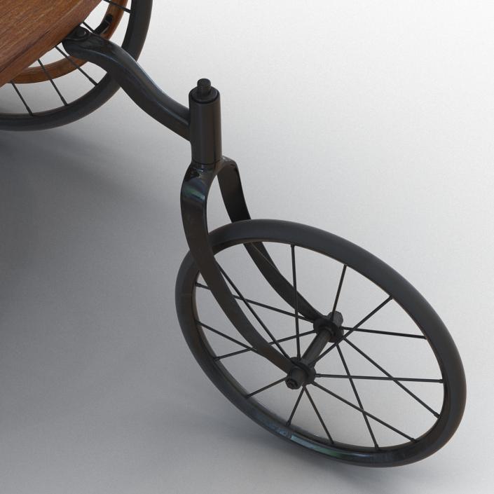 3D Vintage Wheelchair model