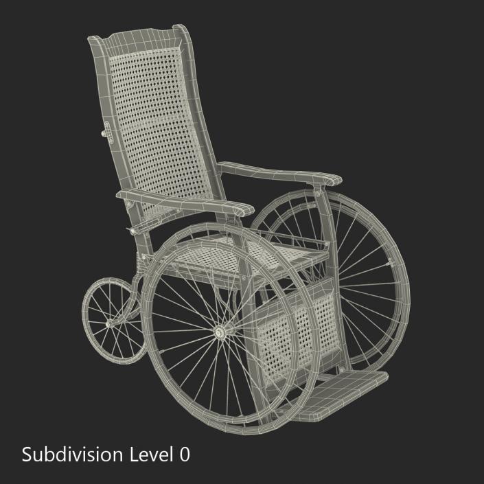 3D Vintage Wheelchair model