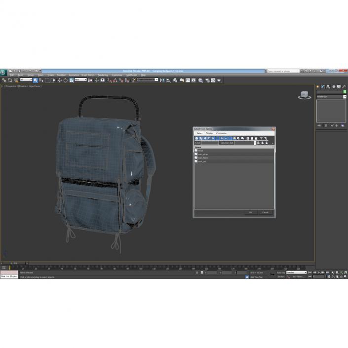 3D Camping Backpack 2 model