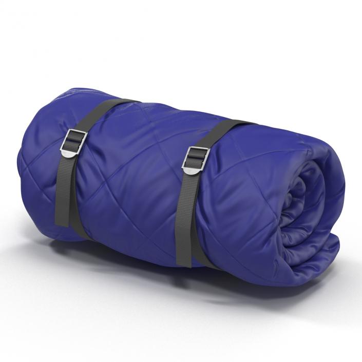 Folded Blue Sleeping Bag 3D model