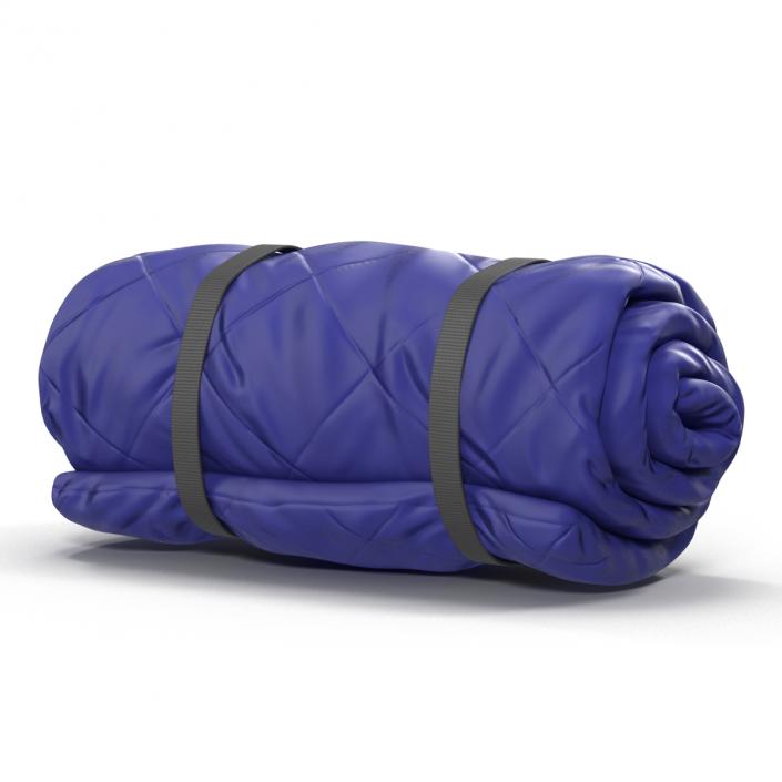 Folded Blue Sleeping Bag 3D model