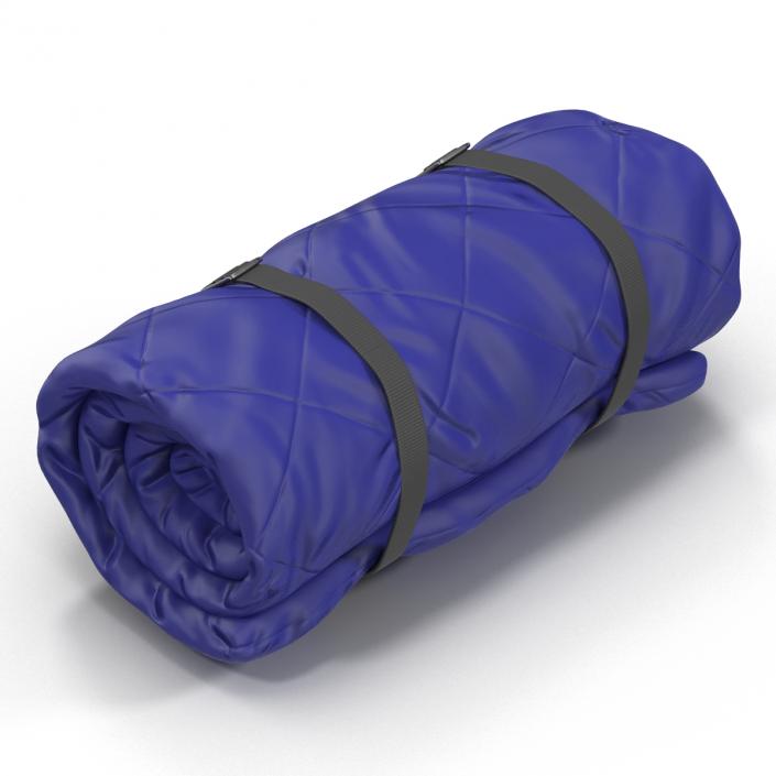 Folded Blue Sleeping Bag 3D model