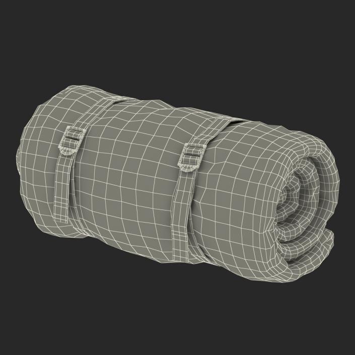 Folded Blue Sleeping Bag 3D model