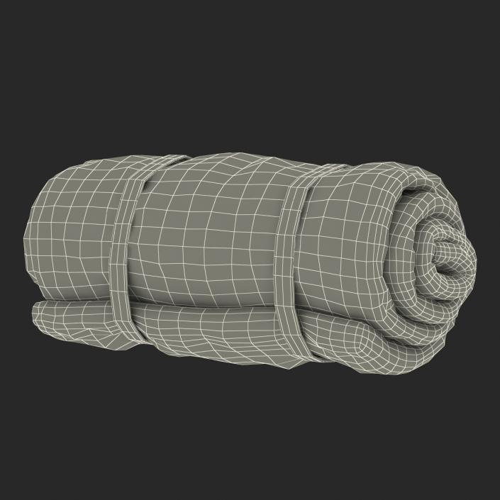 Folded Blue Sleeping Bag 3D model