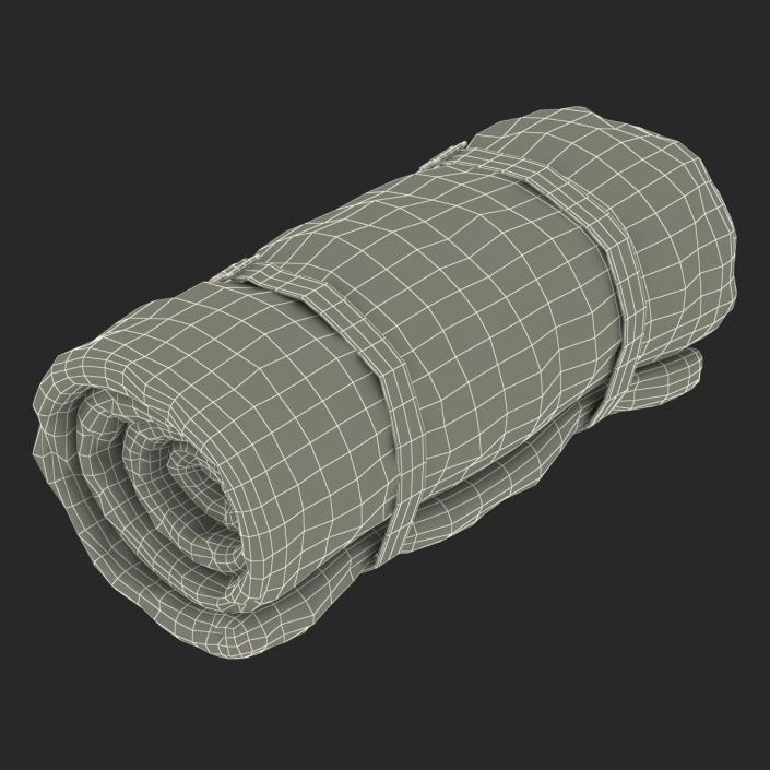 Folded Blue Sleeping Bag 3D model