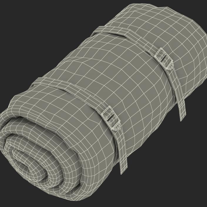 Folded Blue Sleeping Bag 3D model