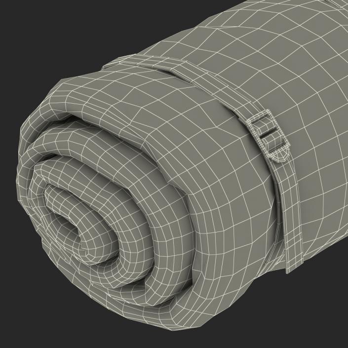 Folded Blue Sleeping Bag 3D model