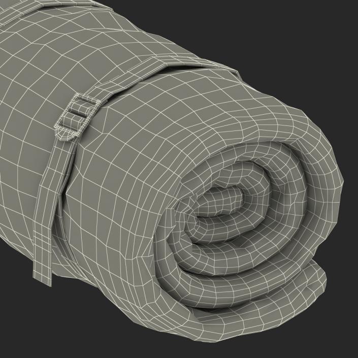 Folded Blue Sleeping Bag 3D model