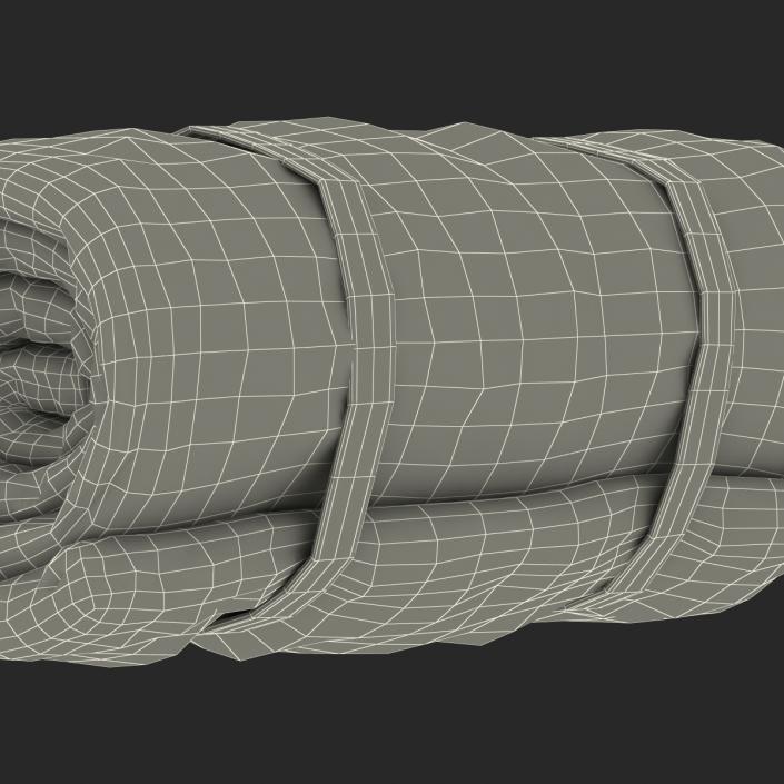 Folded Blue Sleeping Bag 3D model