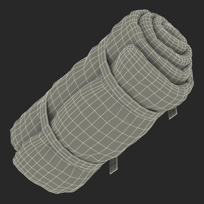 Folded Blue Sleeping Bag 3D model