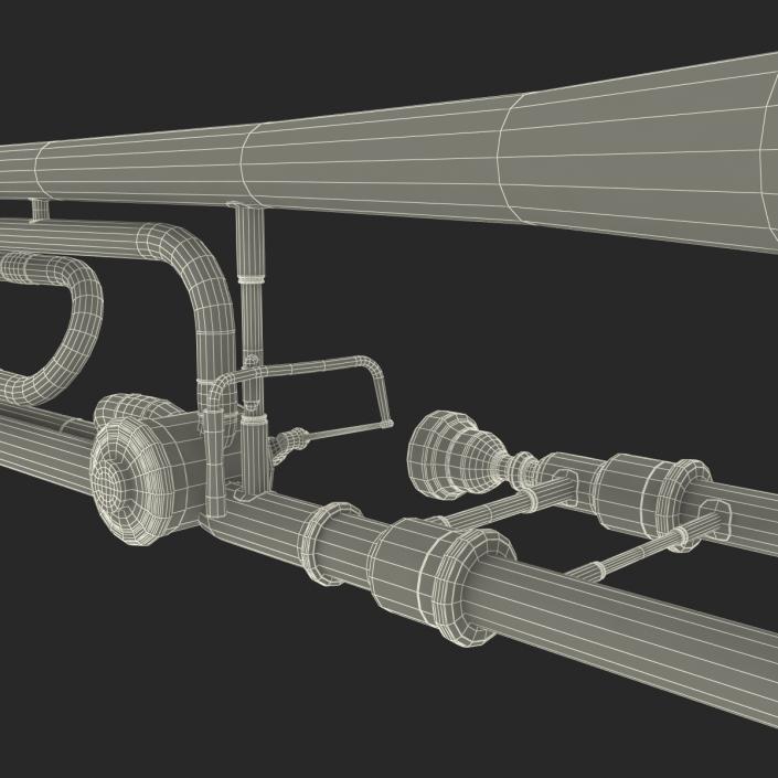 3D model Trombone Silver