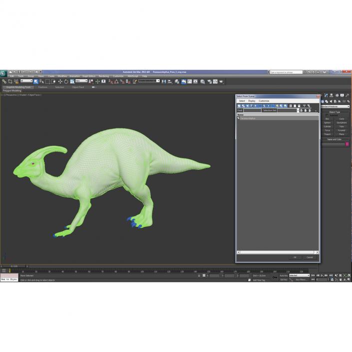 Parasaurolophus Pose 3 3D