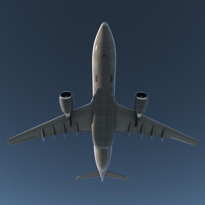 3D model Jet Airliner Airbus A330-200 Lufthansa Rigged