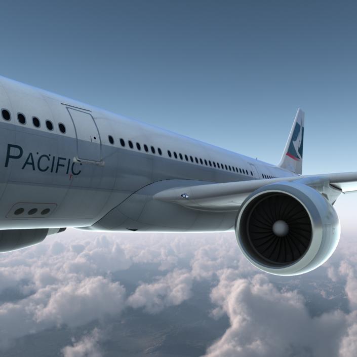 Jet Airliner Airbus A330-200 Cathay Pacfic Rigged 3D model