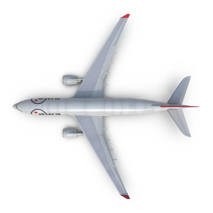 Jet Airliner Airbus A330-200 Northwest Airlines Rigged 3D model