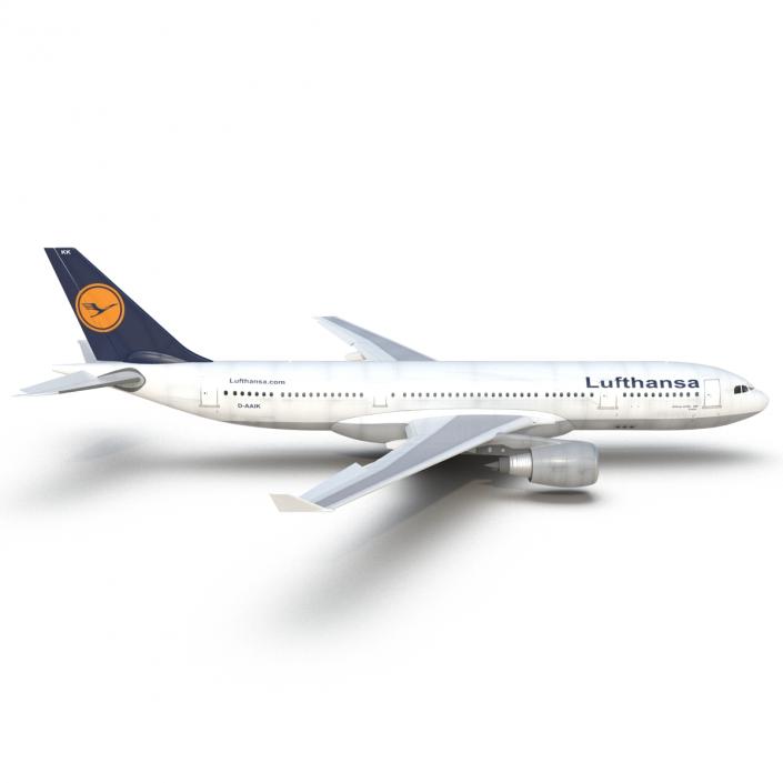 3D model Jet Airliner Airbus A330-200 Lufthansa Rigged