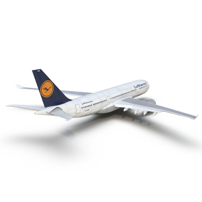 3D model Jet Airliner Airbus A330-200 Lufthansa Rigged