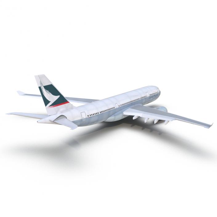 Jet Airliner Airbus A330-200 Cathay Pacfic Rigged 3D model