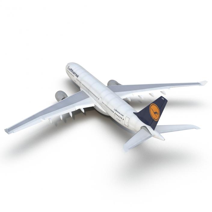 3D model Jet Airliner Airbus A330-200 Lufthansa Rigged