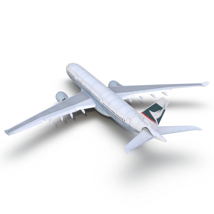 Jet Airliner Airbus A330-200 Cathay Pacfic Rigged 3D model