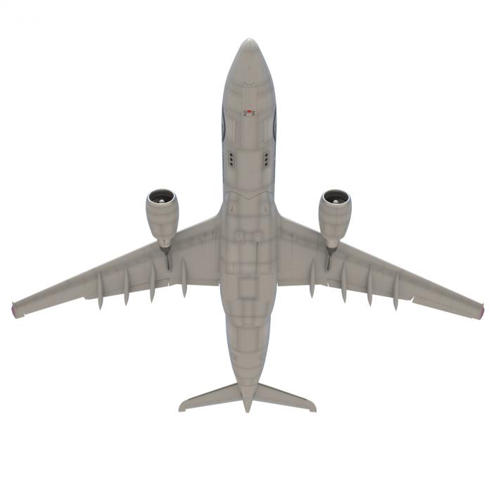 Jet Airliner Airbus A330-200 Northwest Airlines Rigged 3D model