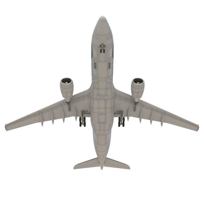 Jet Airliner Airbus A330-200 Northwest Airlines Rigged 3D model