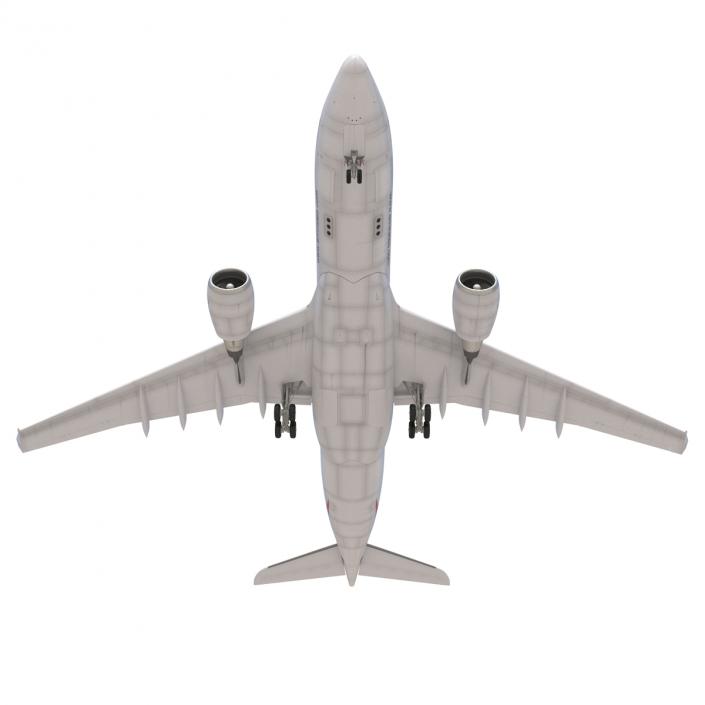 Jet Airliner Airbus A330-200 Emirates Rigged 3D model