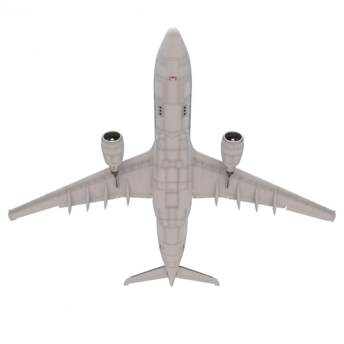 Jet Airliner Airbus A330-200 Emirates Rigged 3D model