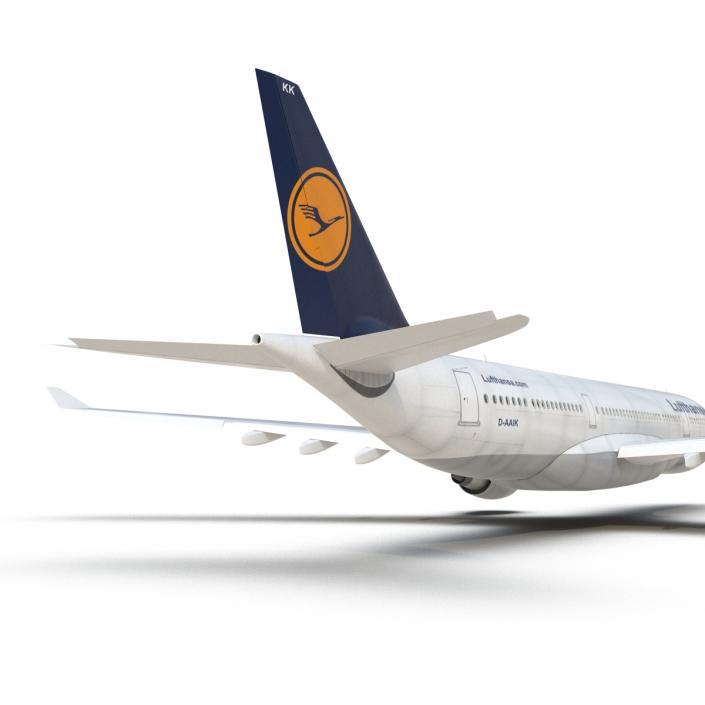 3D model Jet Airliner Airbus A330-200 Lufthansa Rigged