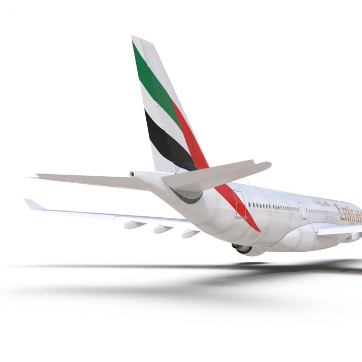 Jet Airliner Airbus A330-200 Emirates Rigged 3D model