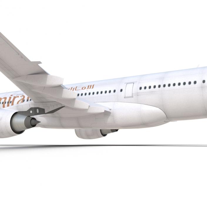 Jet Airliner Airbus A330-200 Emirates Rigged 3D model