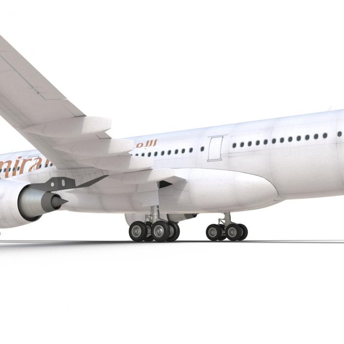 Jet Airliner Airbus A330-200 Emirates Rigged 3D model