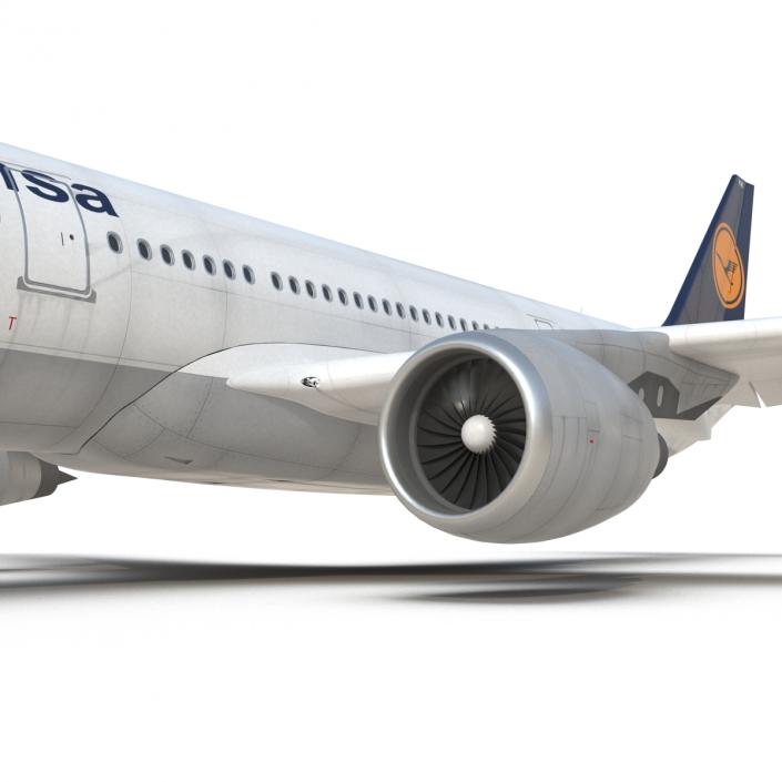 3D model Jet Airliner Airbus A330-200 Lufthansa Rigged