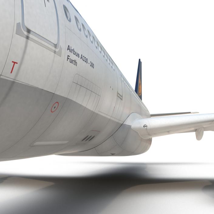 3D model Jet Airliner Airbus A330-200 Lufthansa Rigged