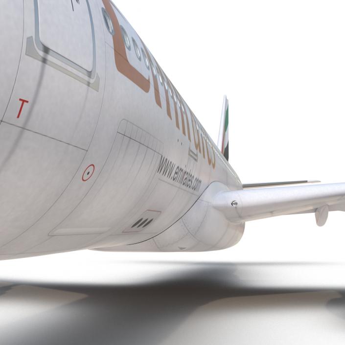 Jet Airliner Airbus A330-200 Emirates Rigged 3D model