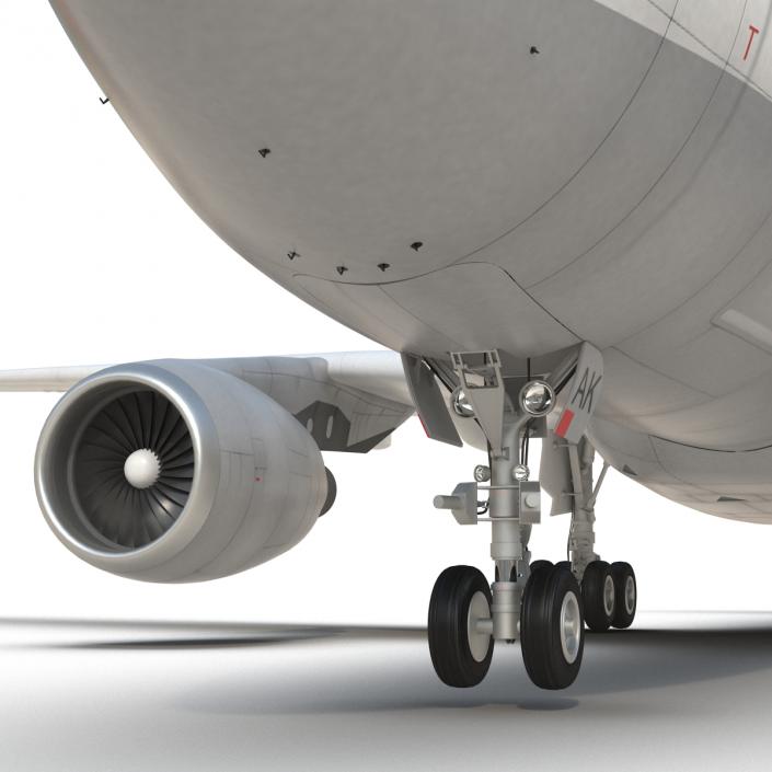 3D model Jet Airliner Airbus A330-200 Lufthansa Rigged