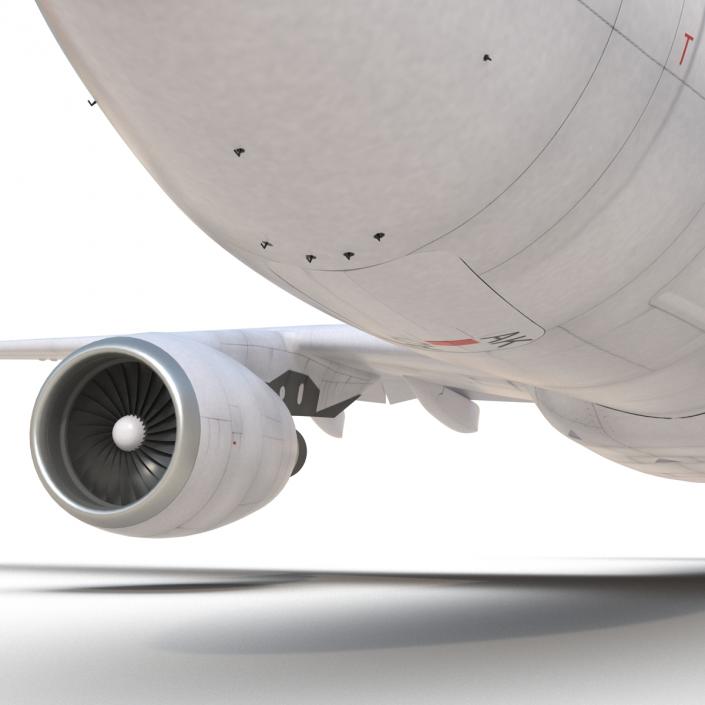 Jet Airliner Airbus A330-200 Emirates Rigged 3D model