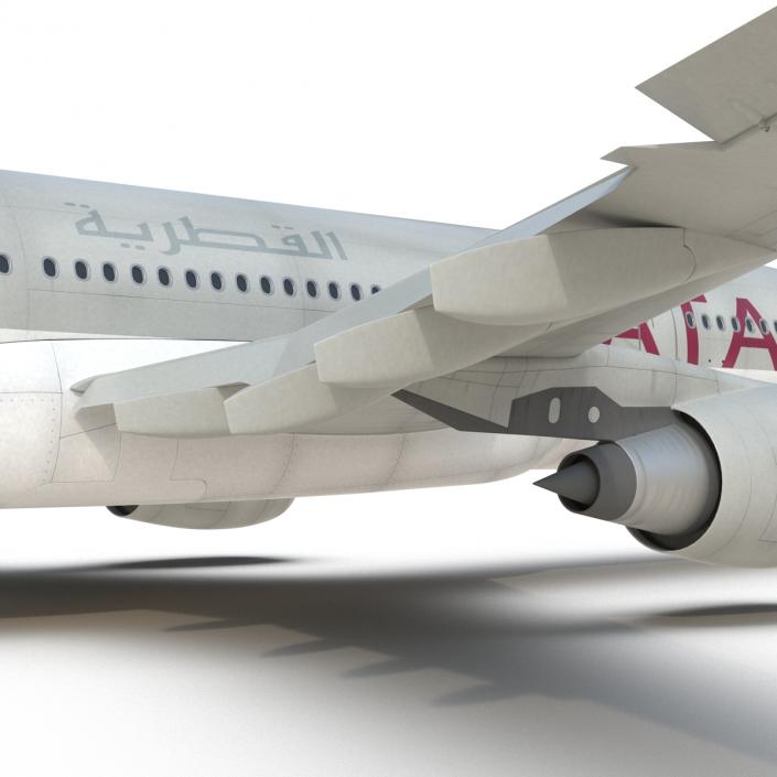 3D Jet Airliner Airbus A330-200 Qatar Rigged