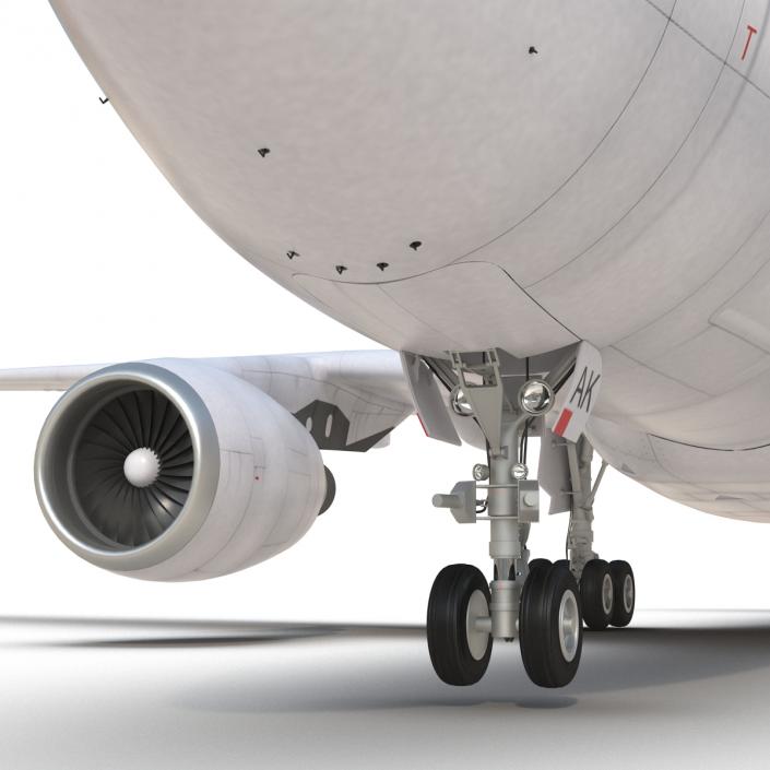 Jet Airliner Airbus A330-200 Emirates Rigged 3D model