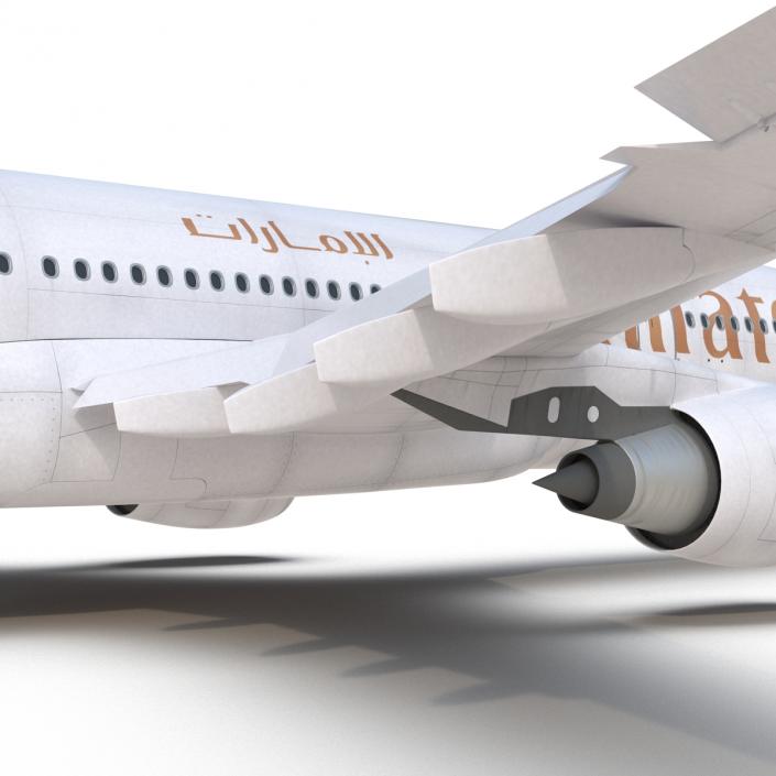 Jet Airliner Airbus A330-200 Emirates Rigged 3D model