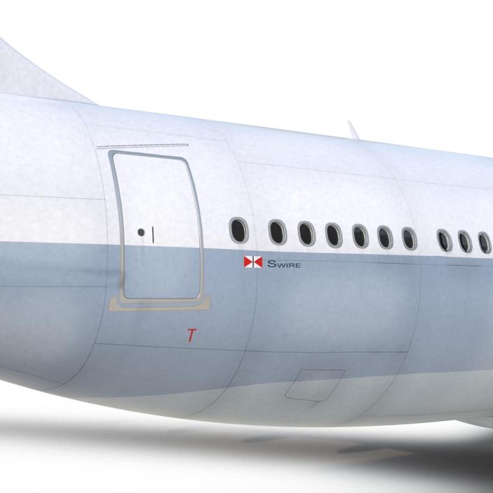 Jet Airliner Airbus A330-200 Cathay Pacfic Rigged 3D model