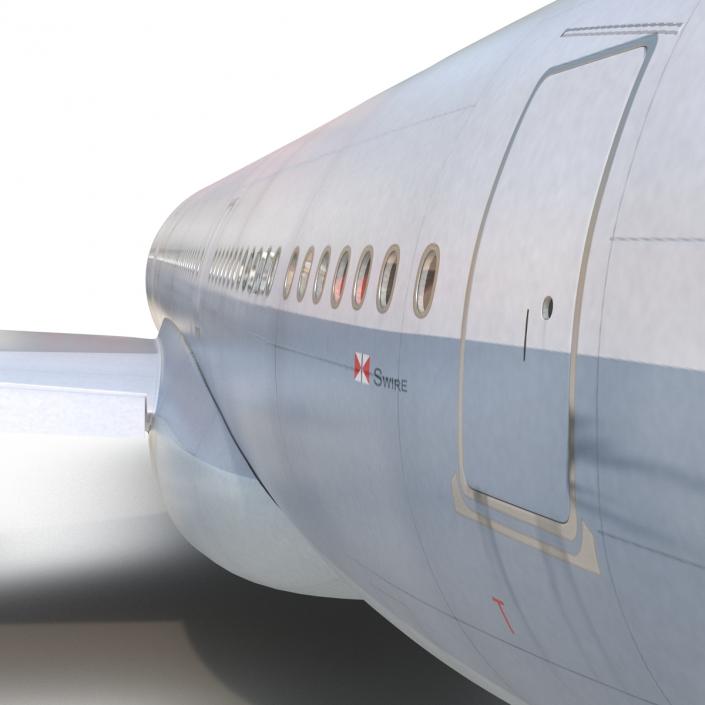 Jet Airliner Airbus A330-200 Cathay Pacfic Rigged 3D model